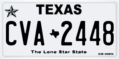 TX license plate CVA2448
