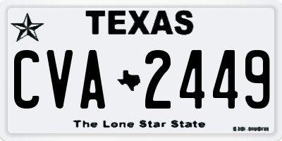 TX license plate CVA2449