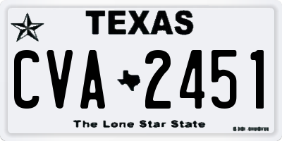TX license plate CVA2451