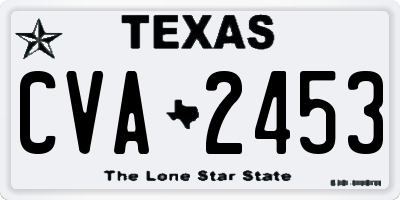 TX license plate CVA2453
