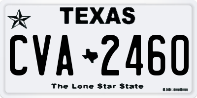 TX license plate CVA2460