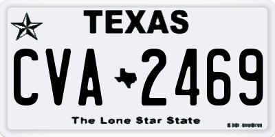 TX license plate CVA2469