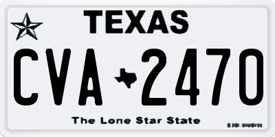 TX license plate CVA2470