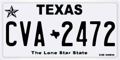 TX license plate CVA2472