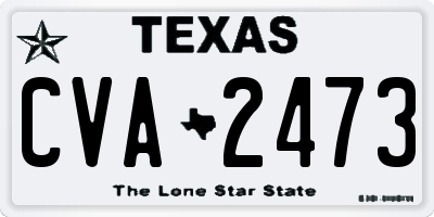 TX license plate CVA2473
