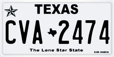 TX license plate CVA2474