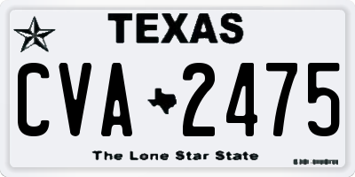 TX license plate CVA2475