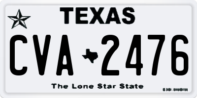 TX license plate CVA2476