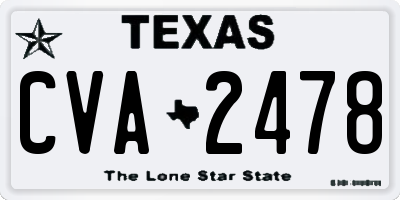 TX license plate CVA2478