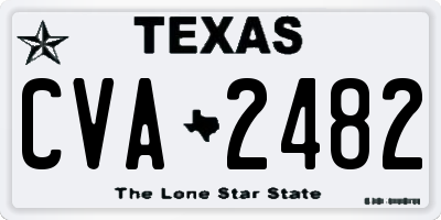 TX license plate CVA2482