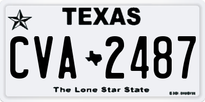 TX license plate CVA2487