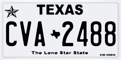 TX license plate CVA2488