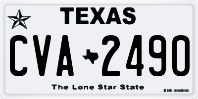 TX license plate CVA2490