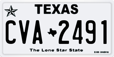 TX license plate CVA2491