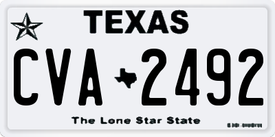 TX license plate CVA2492