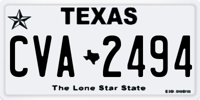 TX license plate CVA2494
