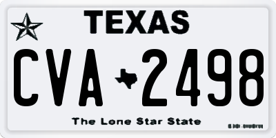 TX license plate CVA2498