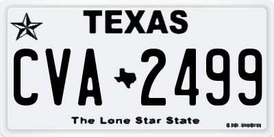 TX license plate CVA2499