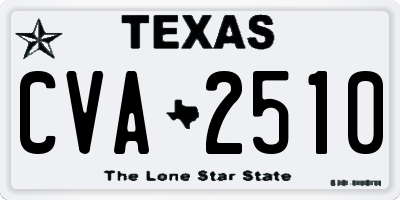 TX license plate CVA2510