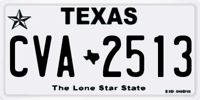 TX license plate CVA2513