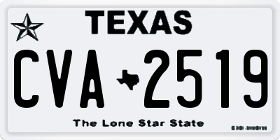 TX license plate CVA2519