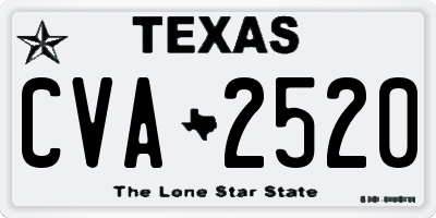 TX license plate CVA2520