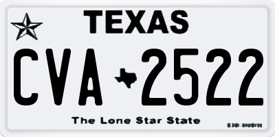 TX license plate CVA2522