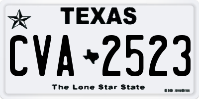 TX license plate CVA2523