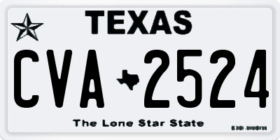 TX license plate CVA2524