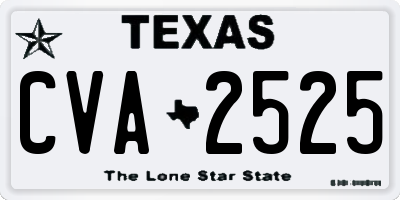 TX license plate CVA2525