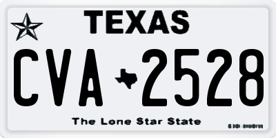 TX license plate CVA2528