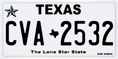 TX license plate CVA2532