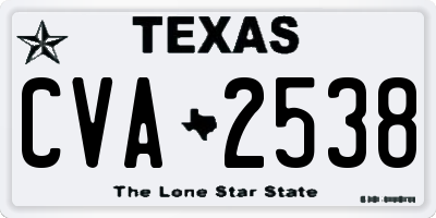TX license plate CVA2538