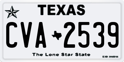 TX license plate CVA2539