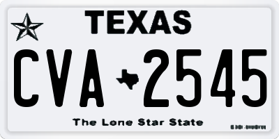 TX license plate CVA2545