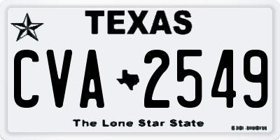 TX license plate CVA2549