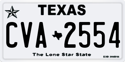 TX license plate CVA2554