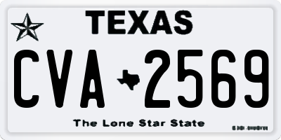 TX license plate CVA2569