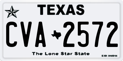TX license plate CVA2572
