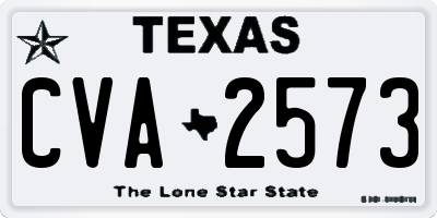 TX license plate CVA2573