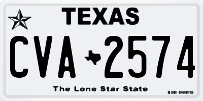 TX license plate CVA2574