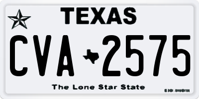TX license plate CVA2575