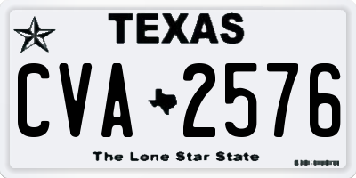 TX license plate CVA2576