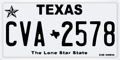 TX license plate CVA2578