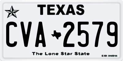 TX license plate CVA2579
