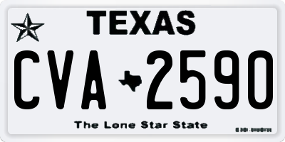 TX license plate CVA2590