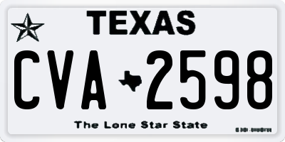 TX license plate CVA2598