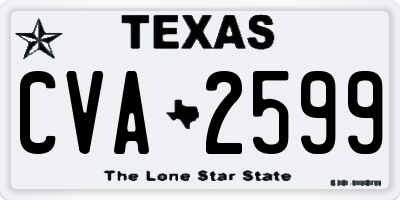 TX license plate CVA2599