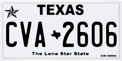 TX license plate CVA2606