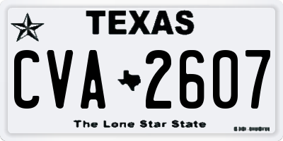 TX license plate CVA2607